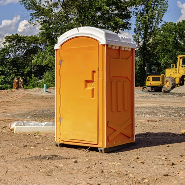 how can i report damages or issues with the portable restrooms during my rental period in Vanduser